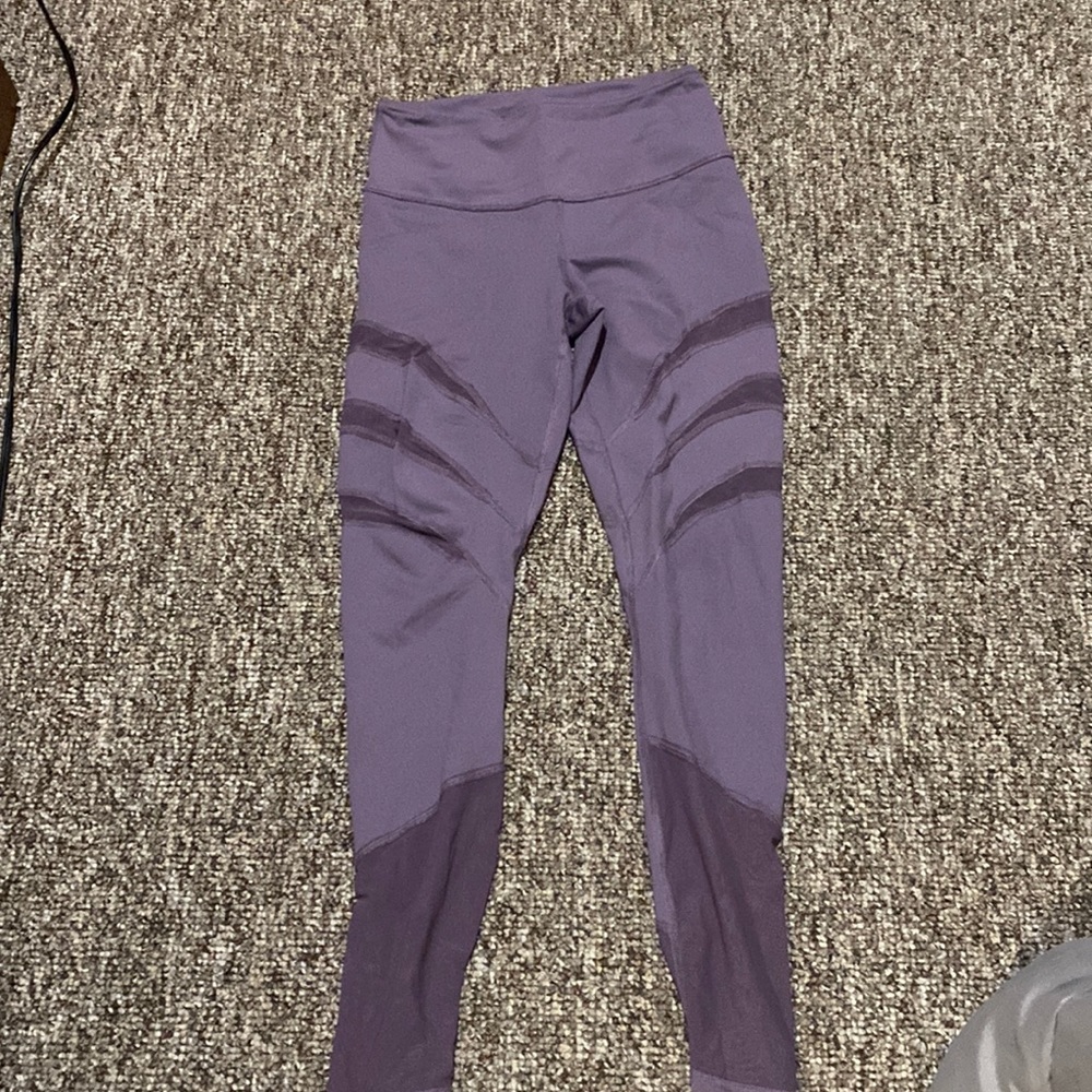purple mesh leggings